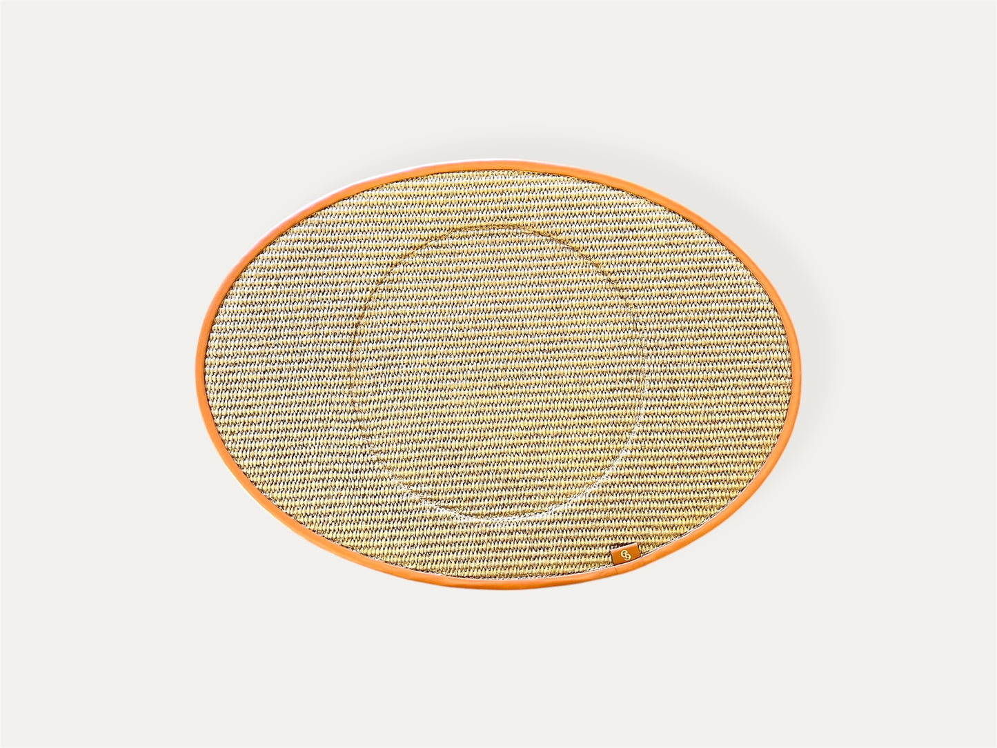 HANDWOVEN OVAL PLACEMAT IN NATURAL RAFFIA - SELENE